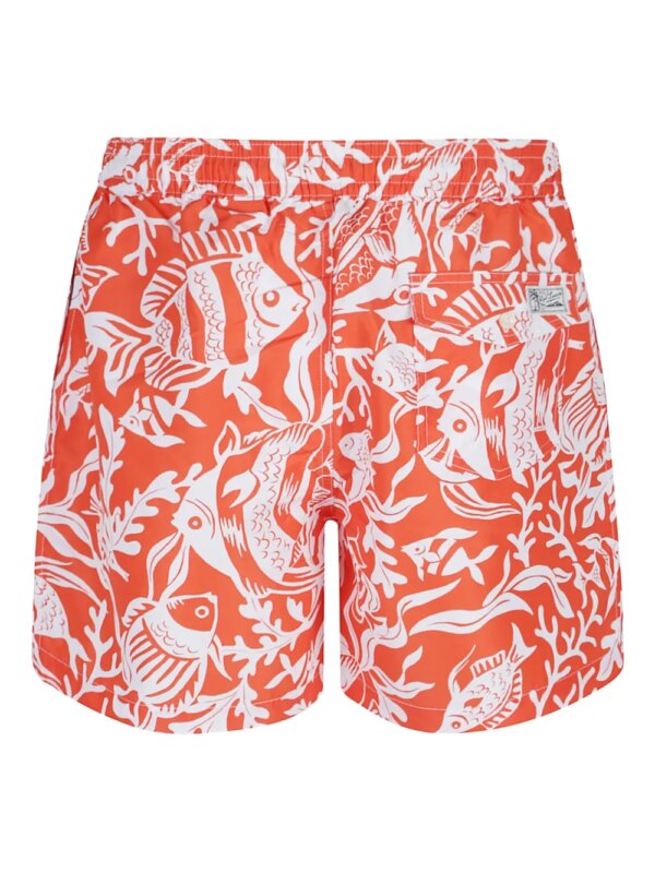 Polo Ralph Lauren Zwembroek met koraalrifprint - Oranje