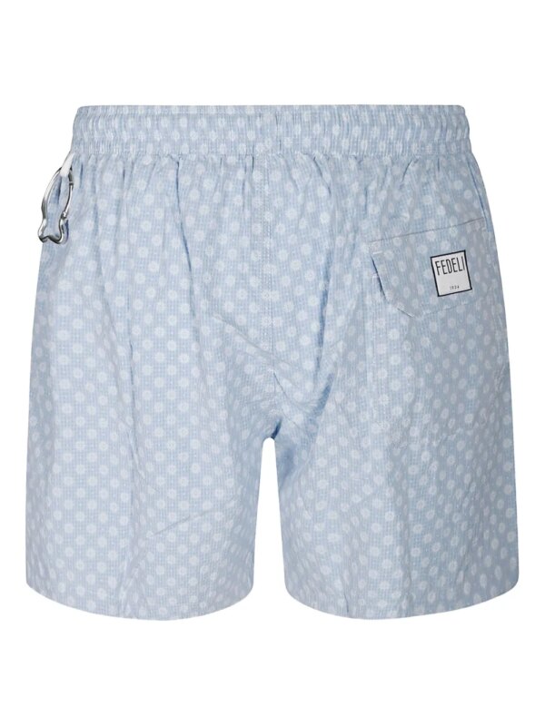 Fedeli Zwembroek met bloemenprint - Blauw