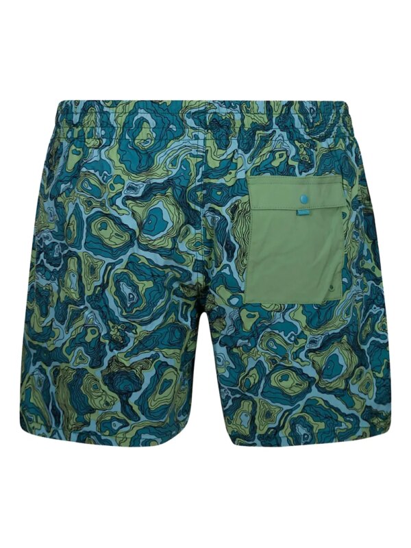 COTOPAXI Shorts met trekkoord en patroon - Blauw