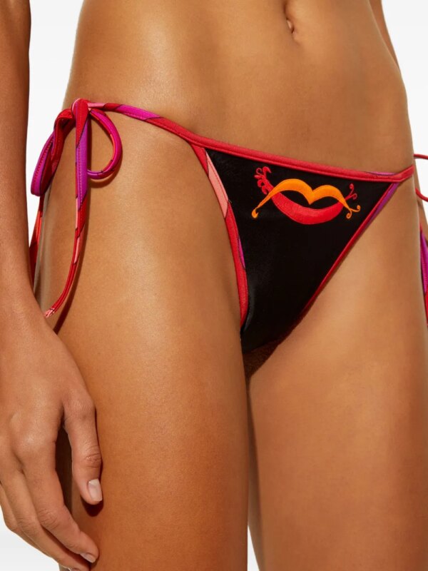 PUCCI Bikinislip met borduurwerk - Zwart