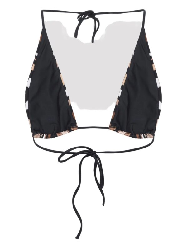 PUCCI Bikinitop met gestrikte bandjes en patroon - Zwart