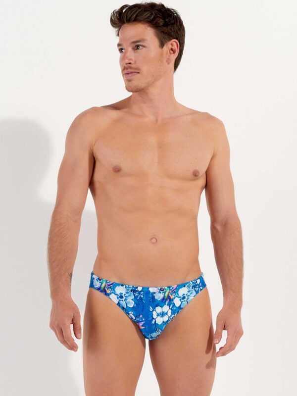 HOM - Swim Micro Briefs - Colibris - blauw, Maat:XL