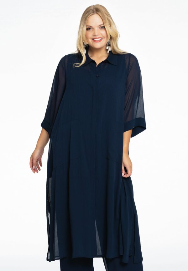 Yoek Blouse-jasje | Blauw | Maat 46/48